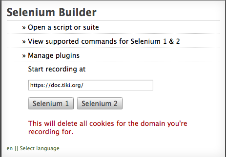 01   Start Selenium Builder.