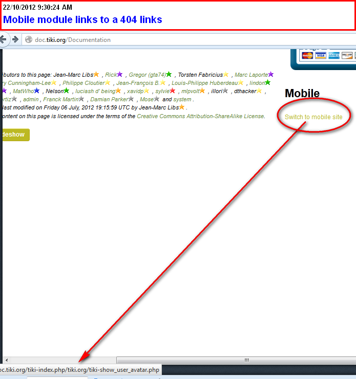 Module mobile link 404